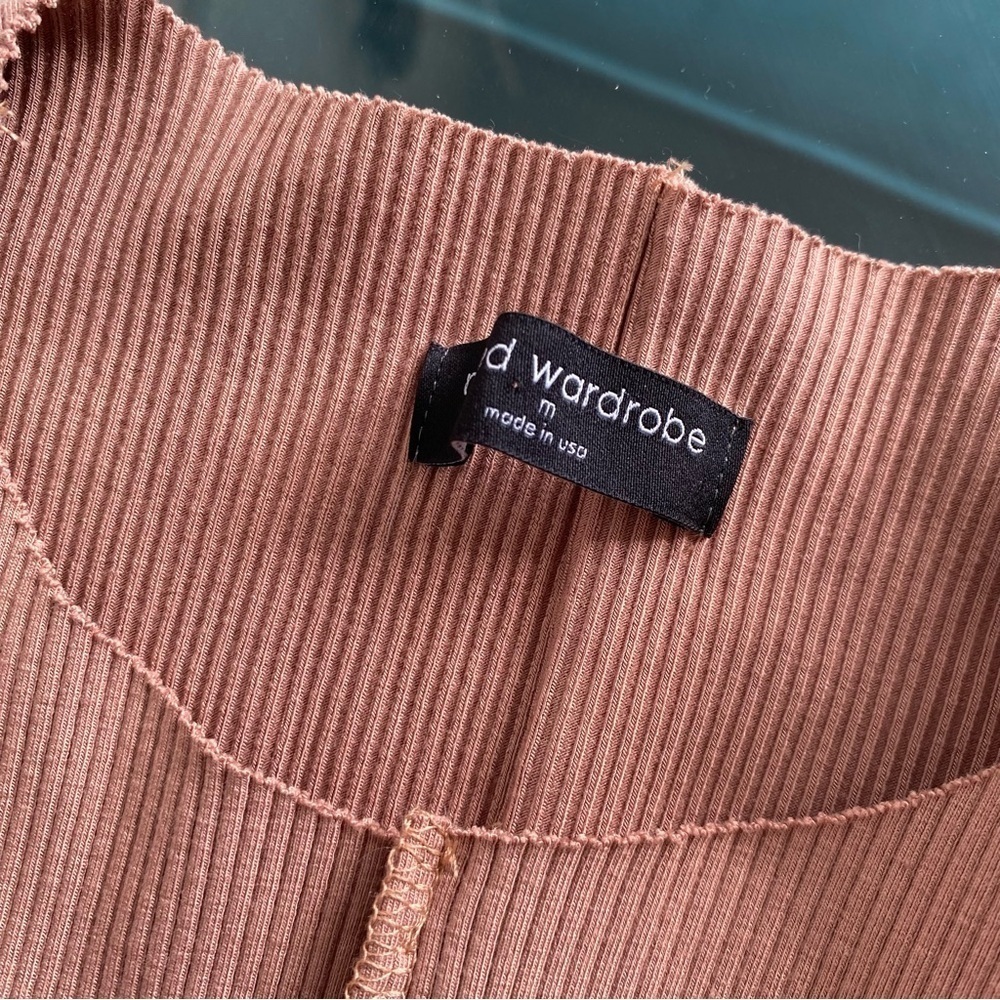 NAKED WARDROBE TAN RIBBED MIDI DRESS - Picture 10 of 12